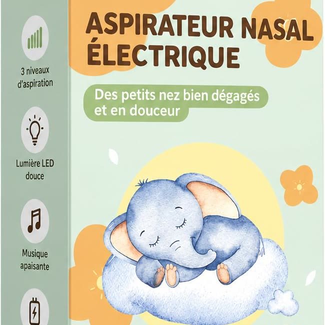 Le joli coffret du mouche bébé électrique Redalis, idée cadeau de naissance